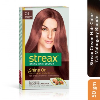 Streax Cream Hair Color 7.5 Mahogany Blonde, 50 gm